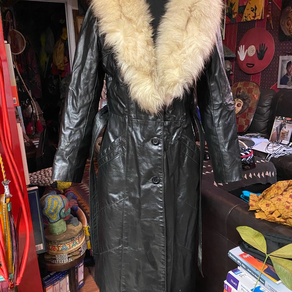 FOXY Vintage Black🖤Leather Jacket, S/M - Picture 3 of 6